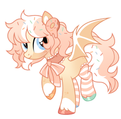 Size: 1280x1262 | Tagged: safe, artist:dilfistic, derpibooru import, oc, oc only, oc:sugar sprinkles, bat pony, pony, base used, clothes, female, mare, simple background, socks, solo, striped socks, transparent background