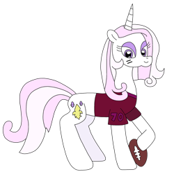 Size: 2376x2356 | Tagged: safe, artist:supahdonarudo, derpibooru import, fleur-de-lis, unicorn, american football, clothes, jersey, simple background, solo, sports, transparent background