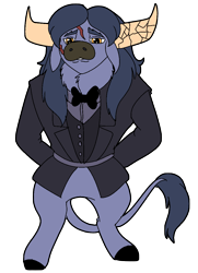 Size: 870x1200 | Tagged: safe, artist:brainiac, derpibooru import, oc, oc:nein, minotaur, fallout equestria:all things unequal (pathfinder), male, simple background, solo, transparent background