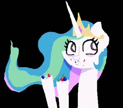 Size: 792x699 | Tagged: safe, artist:marshmallowhors, derpibooru import, princess celestia, alicorn, pony, black background, female, mare, simple background, solo