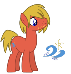 Size: 1860x1951 | Tagged: safe, artist:ponkusdraws, artist:tanahgrogot, derpibooru import, oc, oc:alex yadav, earth pony, pony, base used, cutie mark, male, simple background, smiling, solo, stallion, transparent background