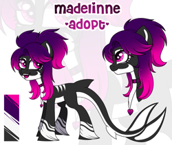 Size: 2027x1713 | Tagged: safe, artist:madelinne, derpibooru import, oc, oc only, orca, orca pony, original species, whale, adoptable, adoptable open, simple background, solo, zoom layer