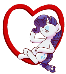 Size: 739x823 | Tagged: safe, artist:cartoonsbest, derpibooru import, rarity, pony, unicorn, female, heart, holiday, simple background, solo, transparent background, valentine's day