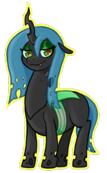 Size: 1402x2256 | Tagged: safe, artist:wild-thunder06, derpibooru import, queen chrysalis, changeling, changeling queen, chubby, female, heart, heart eyes, simple background, solo, transparent background, wingding eyes