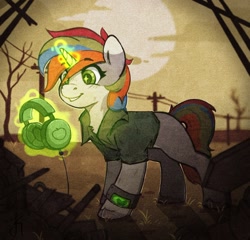 Size: 1600x1535 | Tagged: safe, artist:tasiashoe, derpibooru import, oc, oc only, pony, unicorn, fallout equestria, solo