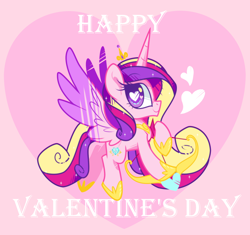 Size: 1822x1710 | Tagged: safe, artist:yokokinawa, derpibooru import, princess cadance, arrow, chibi, floating heart, heart, holiday, valentine's day, white pupils, wingding eyes