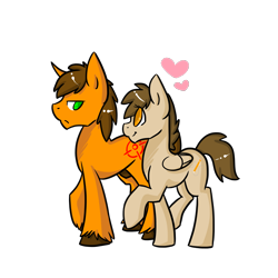 Size: 1000x1000 | Tagged: safe, artist:sinclair2013, derpibooru import, oc, oc only, oc:sinclair, oc:straight shot, pony, unicorn, duo, female, male, mare, nudity, rule 63, sheath, shipping, simple background, stallion, straight, transparent background