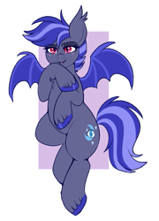 Size: 603x836 | Tagged: safe, artist:lulubell, derpibooru import, oc, oc only, oc:night watch, bat pony, female, simple background, solo, white background