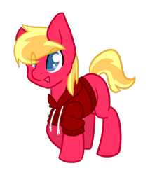 Size: 600x700 | Tagged: safe, artist:sinclair2013, derpibooru import, oc, oc only, oc:johnny, earth pony, pony, clothes, colt, foal, hoodie, male, nudity, sheath, simple background, solo, transparent background