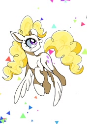 Size: 1075x1518 | Tagged: safe, artist:stacy_165cut, derpibooru import, surprise, pegasus, pony, flying, simple background, smiling, solo, white background