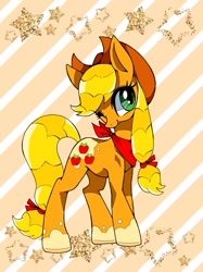 Size: 1075x1440 | Tagged: safe, artist:stacy_165cut, derpibooru import, applejack, earth pony, pony, solo, standing