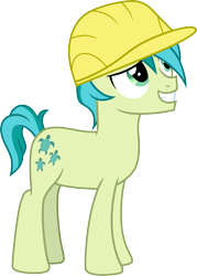 Size: 3000x4192 | Tagged: safe, artist:cloudyglow, derpibooru import, sandbar, earth pony, pony, non-compete clause, .ai available, clothes, cute, hard hat, hat, male, sandabetes, simple background, solo, teenager, transparent background, vector