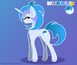 Size: 2600x2200 | Tagged: safe, artist:margaritaenot, derpibooru import, oc, pony, unicorn, commission, gradient background, solo, vector