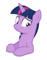 Size: 2866x3701 | Tagged: safe, artist:gypsykumquat, derpibooru import, twilight sparkle, pony, inkscape, sad face, shading, show accurate, simple background, solo, transparent background, vector