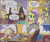 Size: 564x479 | Tagged: safe, derpibooru import, idw, discord, fluttershy, draconequus, pegasus, pony, comic, coward, cute, discoward, female, flutterbadass, male, mare, painting, shyabetes, sign, stare, the stare, wimpcord