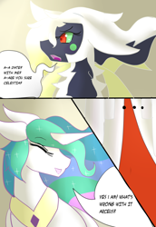 Size: 1100x1600 | Tagged: safe, artist:featherystorm, derpibooru import, princess celestia, 2016, arceus, crossover, crossover shipping, mythical pokémon, old art, pokémon, shipping