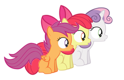 Size: 2572x1664 | Tagged: safe, anonymous artist, derpibooru import, edit, apple bloom, scootaloo, sweetie belle, cutie mark crusaders, simple background, vector, white background