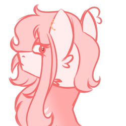 Size: 900x900 | Tagged: safe, artist:fuckomcfuck, derpibooru import, oc, oc only, oc:piper, earth pony, pony, ear piercing, earring, jewelry, piercing, pink, simple background, solo, transparent background