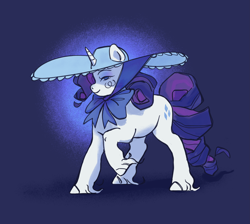 Size: 5221x4669 | Tagged: safe, artist:maitoajoki, derpibooru import, rarity, pony, unicorn, absurd resolution, bow, gradient background, hat, no pupils, solo, unshorn fetlocks