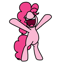 Size: 1275x1414 | Tagged: safe, artist:professorventurer, derpibooru import, edit, pinkie pie, belly, cheering, excited