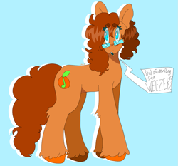 Size: 1251x1167 | Tagged: safe, artist:maggot, derpibooru import, oc, oc only, earth pony, pony, :o, dialogue, earth pony oc, glasses, hooves, looking at you, open mouth, simple background, solo, speech bubble, teal background, unshorn fetlocks