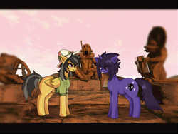 Size: 4000x3000 | Tagged: safe, artist:sleepymist, derpibooru import, daring do, oc, oc:mist avalon, statue