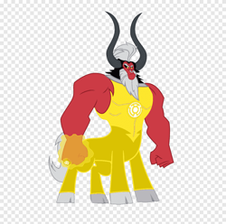 Size: 900x894 | Tagged: safe, derpibooru import, lord tirek, centaur, taur, alpha channel, dc comics, glowing, glowing fist, male, solo, yellow lantern