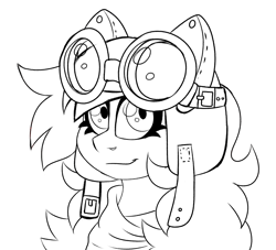 Size: 4979x4524 | Tagged: safe, artist:crazysketch101, derpibooru import, oc, oc:arc strike, pony, aviator goggles, aviator hat, clothes, commission, commissions open, goggles, hat, scarf, sketch