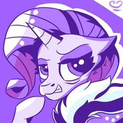 Size: 2000x2000 | Tagged: safe, artist:papacruda09, derpibooru import, rarity, pony, unicorn, clothes, coat, costume, eyebrows, female, mare, older, older rarity, simple background, solo