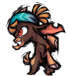 Size: 2202x2454 | Tagged: safe, artist:alts-art, derpibooru import, shanty goat, goat, them's fightin' herds, community related, female, official, simple background, solo, transparent background