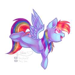 Size: 1414x1399 | Tagged: safe, artist:prettyshinegp, derpibooru import, rainbow dash, pegasus, pony, eye clipping through hair, female, mare, signature, simple background, smiling, solo, transparent background