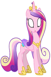 Size: 399x600 | Tagged: safe, derpibooru import, edit, edited screencap, screencap, princess cadance, alicorn, three's a crowd, empty eyes, female, hypnosis, royalty, simple background, solo, white background