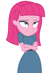 Size: 188x268 | Tagged: safe, derpibooru import, maud pie, pinkie pie, human, better together, equestria girls, female, palette swap, pinkamena diane pie, recolor, simple background, white background