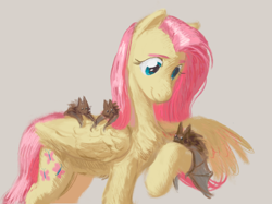 Size: 1668x1245 | Tagged: safe, artist:geonid, derpibooru import, fluttershy, bat, pegasus, pony, female, mare, solo