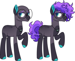 Size: 3490x2852 | Tagged: safe, artist:kurosawakuro, derpibooru import, oc, oc only, earth pony, pony, base used, glasses, male, simple background, solo, stallion, transparent background