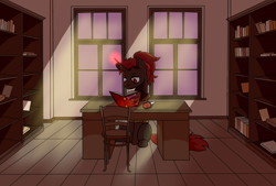 Size: 7100x4800 | Tagged: safe, artist:katyusha, derpibooru import, oc, oc only, oc:protege, pony, unicorn, fallout equestria, fallout equestria: murky number seven, background, commission, commission example, fanfic art, male, solo