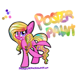 Size: 1024x1024 | Tagged: safe, artist:princessfaeron, derpibooru import, oc, oc:poster paint, earth pony, pony, female, mare, simple background, solo, transparent background