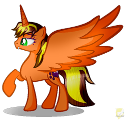 Size: 550x526 | Tagged: safe, artist:angellightyt, derpibooru import, oc, oc only, alicorn, pony, alicorn oc, base used, eyelashes, horn, raised hoof, raised leg, simple background, smiling, solo, transparent background, wings