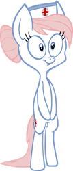 Size: 1024x2385 | Tagged: safe, artist:hotdiggedydemon, artist:vector-brony, derpibooru import, nurse redheart, earth pony, pony, bipedal, simple background, solo, standing, transparent background, vector
