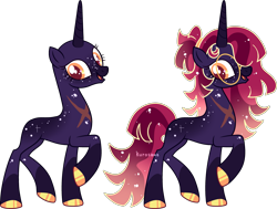 Size: 3809x2874 | Tagged: safe, artist:kurosawakuro, derpibooru import, oc, oc only, pony, unicorn, base used, glasses, magical lesbian spawn, offspring, parent:tempest shadow, parent:twilight sparkle, parents:tempestlight, simple background, solo, transparent background