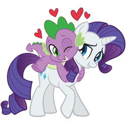 Size: 1500x1500 | Tagged: safe, derpibooru import, rarity, spike, dragon, pony, cute, dragons riding ponies, female, heart, hug, love, male, one eye closed, riding, shipping, shipping fuel, show accurate, simple background, smiling, sparity, spike riding rarity, stock vector, straight, transparent background