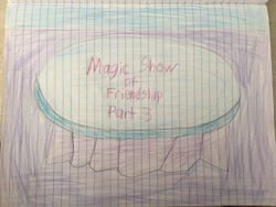Size: 3264x2448 | Tagged: safe, artist:dupontsimon, derpibooru import, fanfic:magic show of friendship, equestria girls, fanfic art, lined paper, title card