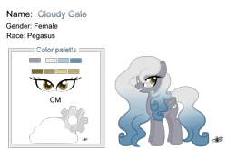 Size: 4544x3000 | Tagged: safe, artist:princessmoonsilver, derpibooru import, oc, oc only, oc:cloudy gale, pegasus, cutie mark, gradient mane, gradient tail, reference sheet, simple background, solo, tail, transparent background