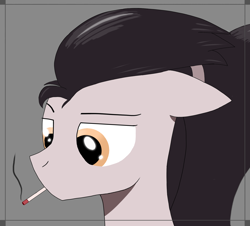 Size: 1590x1436 | Tagged: safe, artist:raritymylove, derpibooru import, oc, oc only, cigarette, male, ponytail, solo, stallion