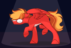 Size: 1946x1312 | Tagged: safe, artist:krypticquartz, derpibooru import, oc, oc:nitro light, pegasus, pony, male, sneaking, solo, stallion