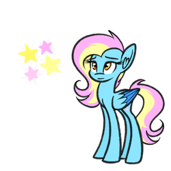 Size: 1024x1024 | Tagged: safe, artist:princessfaeron, derpibooru import, oc, oc:starspark, pegasus, pony, colored wings, female, mare, pegasus oc, simple background, solo, transparent background, two toned wings, wings