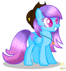 Size: 1388x1484 | Tagged: safe, artist:angellightyt, derpibooru import, oc, oc only, pegasus, pony, base used, colored wings, eyelashes, female, grin, hat, jewelry, mare, necklace, pegasus oc, simple background, smiling, solo, transparent background, two toned wings, wings