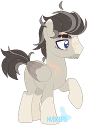 Size: 333x474 | Tagged: safe, artist:mvdkips, derpibooru import, oc, oc only, pegasus, pony, folded wings, male, raised hoof, raised leg, simple background, solo, stallion, transparent background, wings