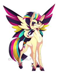 Size: 3272x4030 | Tagged: safe, artist:darkjillmlp123, derpibooru import, oc, oc:lightning spark, pegasus, pony, colored wings, female, mare, multicolored wings, simple background, solo, transparent background, wings