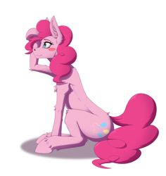 Size: 2540x2688 | Tagged: safe, artist:twotail813, derpibooru import, pinkie pie, earth pony, pony, female, simple background, sitting, smiling, solo, white background